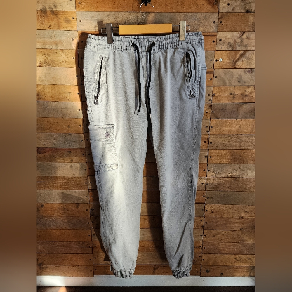 Men's Casual Cargo Pants - Light Gray